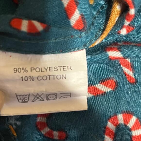 Simon Banks Green Gingerbread With Candy Canes Button Down Shirt-Mens Size Small - Picture 4 of 7